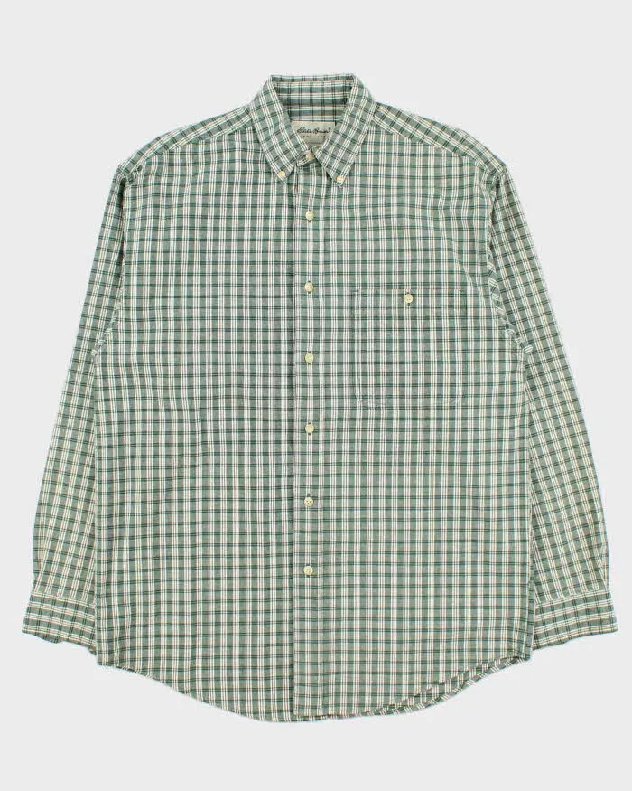 Vintage 1990s Eddie Bauer Plaid Heavyweight Oversized Long Sleeve Flannel Shirt - M sold by Rokit