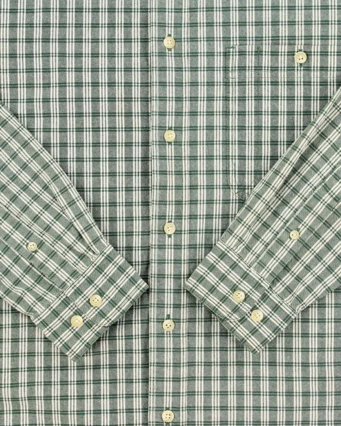 Vintage 1990s Eddie Bauer Plaid Heavyweight Oversized Long Sleeve Flannel Shirt - M sold by Rokit product image thumbnail 4