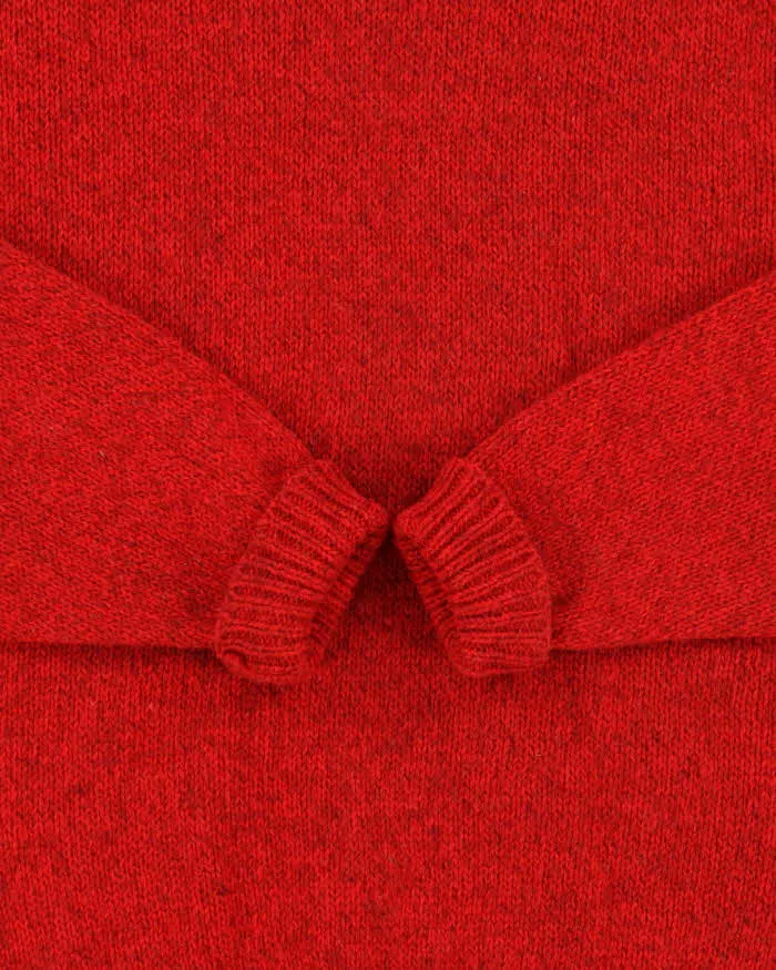 Vintage 1970s Speckled Yarn Red Wool Crewneck Jumper - L sold by Rokit product image thumbnail 4