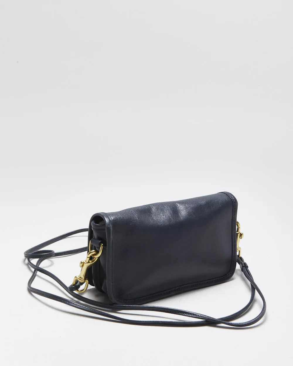 Vintage Coach Penny Pocket Navy Leather Flap Crossbody Shoulder Bag sold by Rokit product image thumbnail 2