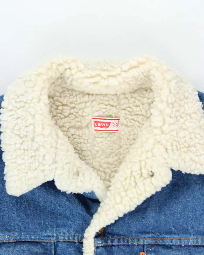 Vintage 1970s Levi's Type III Sherpa Lined Orange Tab Denim Jacket - XL sold by Rokit product image thumbnail 5