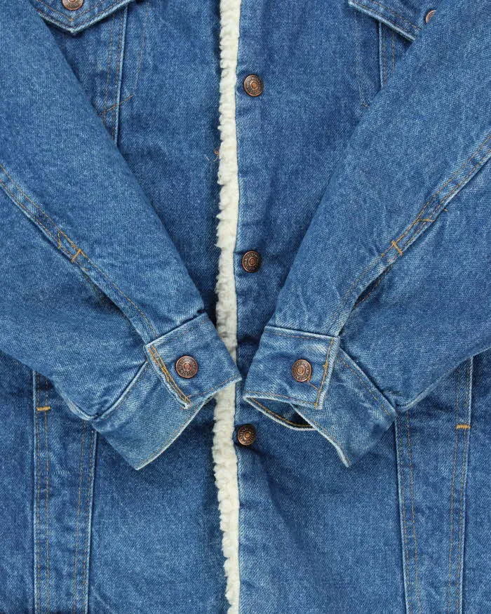 Vintage 1970s Levi's Type III Sherpa Lined Orange Tab Denim Jacket - XL sold by Rokit product image thumbnail 4