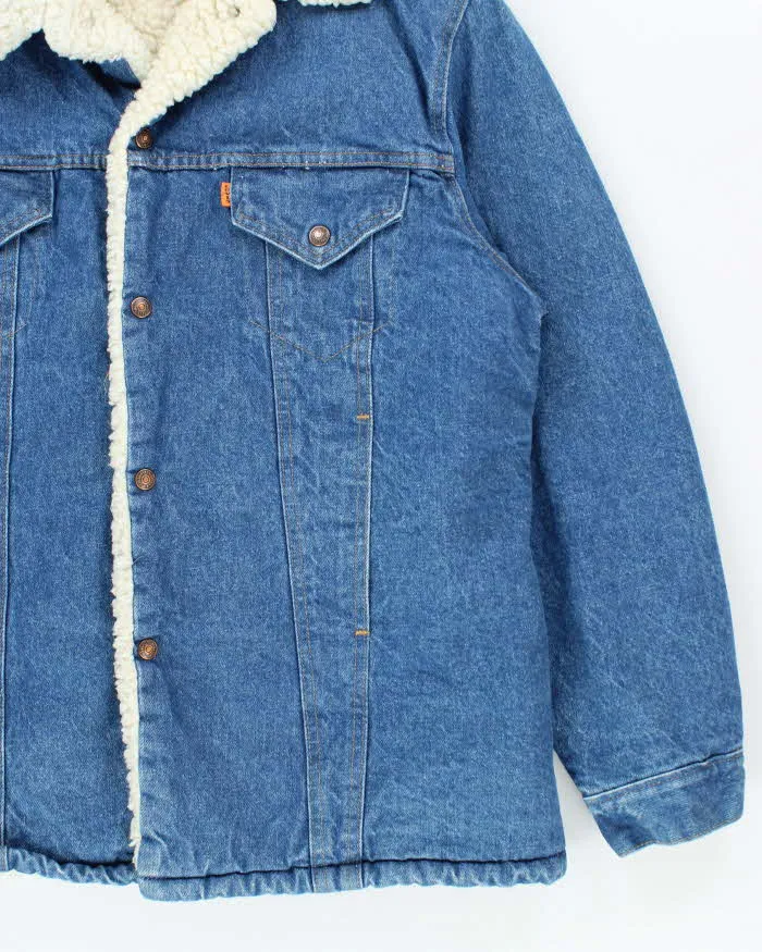 Vintage 1970s Levi's Type III Sherpa Lined Orange Tab Denim Jacket - XL sold by Rokit product image thumbnail 3