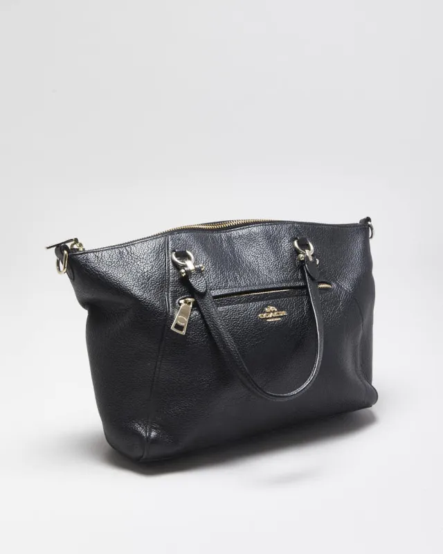 Vintage Coach Prairie Satchel Black Pebble Leather Handbag sold by Rokit