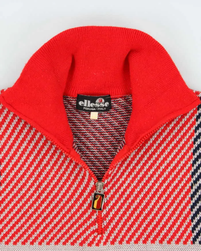 Vintage 1970s Ellesse Ski Wool Blend Spell Out Quarter-Zip Knit Jumper - M sold by Rokit product image thumbnail 5