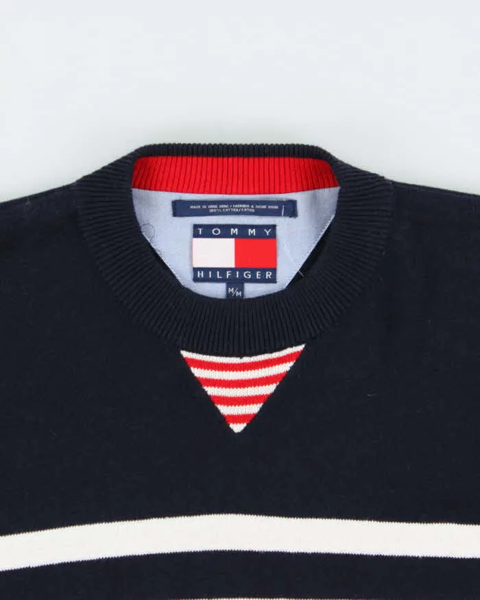 Vintage 1990s Tommy Hilfiger Classic Striped Oversized Crewneck Knit Jumper - M sold by Rokit product image thumbnail 5