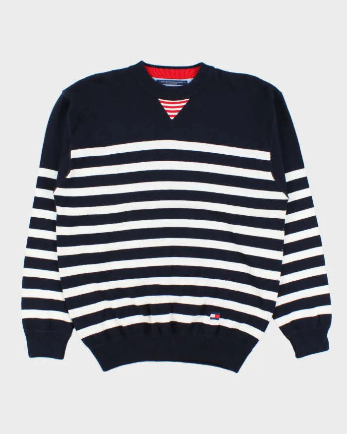 Vintage 1990s Tommy Hilfiger Classic Striped Oversized Crewneck Knit Jumper - M sold by Rokit