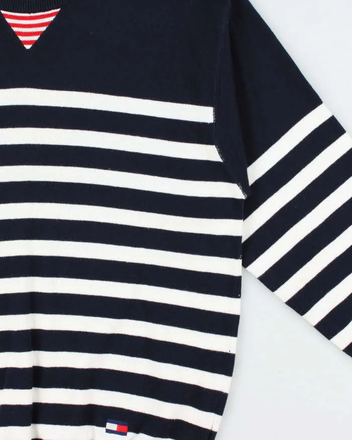 Vintage 1990s Tommy Hilfiger Classic Striped Oversized Crewneck Knit Jumper - M sold by Rokit product image thumbnail 3