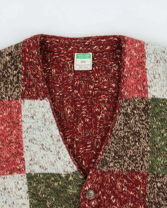 Vintage 1990s Women's United Colors Of Benetton Wool Blend Patchwork Cardigan - L sold by Rokit product image thumbnail 5