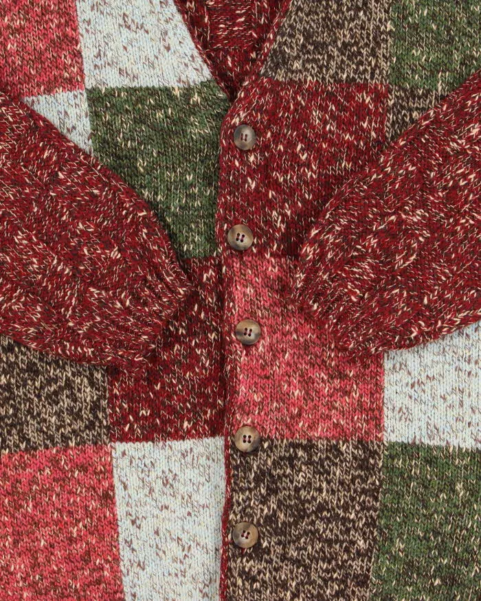 Vintage 1990s Women's United Colors Of Benetton Wool Blend Patchwork Cardigan - L sold by Rokit product image thumbnail 4