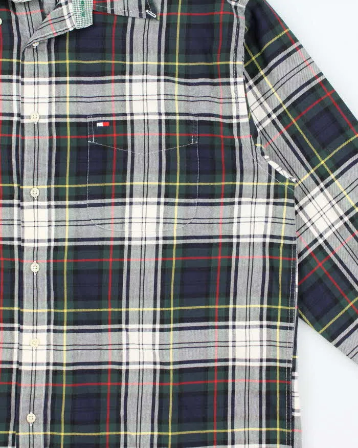 Vintage 1990s Tommy Hilfiger Tartan Long Sleeve Oversized Flannel Shirt - L sold by Rokit product image thumbnail 3