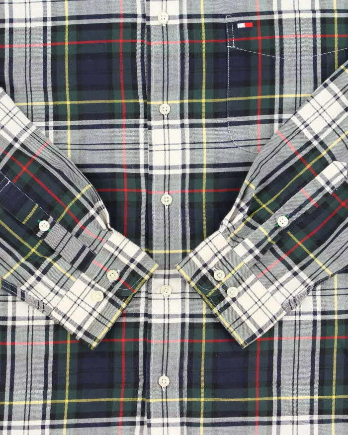 Vintage 1990s Tommy Hilfiger Tartan Long Sleeve Oversized Flannel Shirt - L sold by Rokit product image thumbnail 4