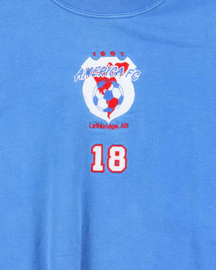 Vintage 1991 Super Fruit Of The Loom America FC Heavyweight Crewneck Sweatshirt - XL sold by Rokit product image thumbnail 4