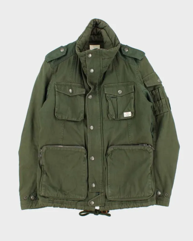 Vintage Y2K 00s Diesel Khaki Padded Heavyweight Hunting Field Jacket - S sold by Rokit
