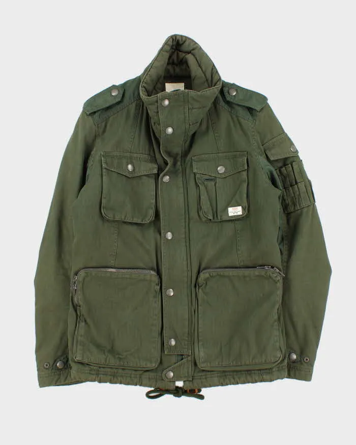 Vintage Y2K 00s Diesel Khaki Padded Heavyweight Hunting Field Jacket - S sold by Rokit