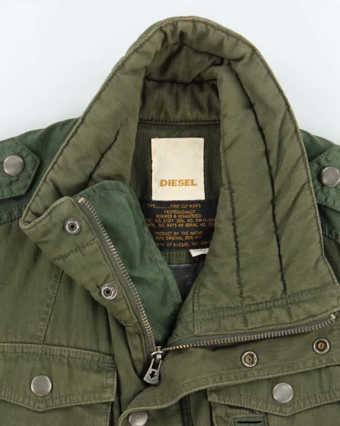 Vintage Y2K 00s Diesel Khaki Padded Heavyweight Hunting Field Jacket - S sold by Rokit product image thumbnail 5