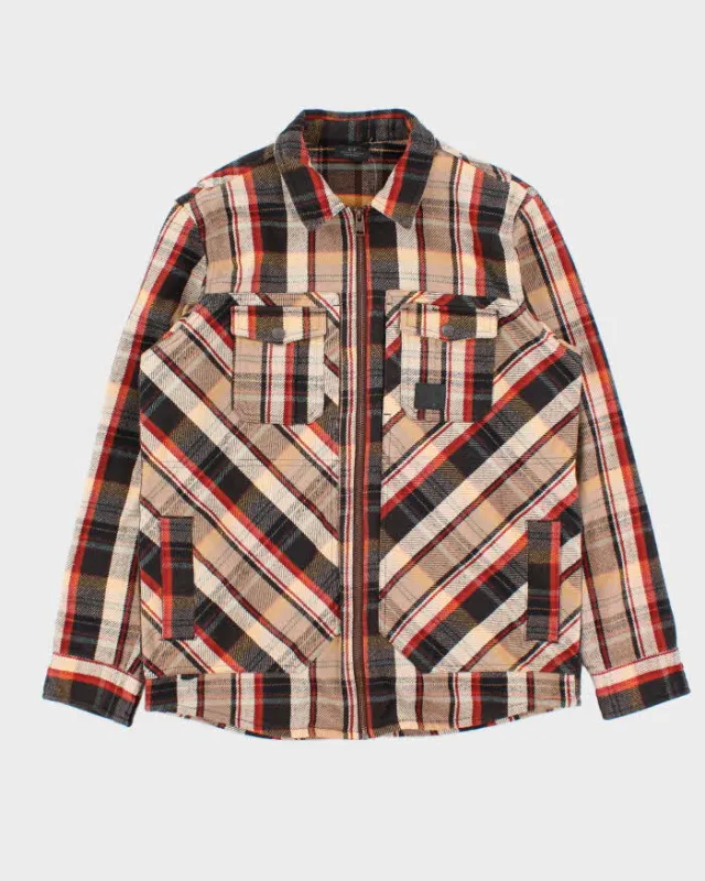 Vintage Oakley Heavyweight Plaid Long Sleeve Flannel Zip-Up Over Shirt - S sold by Rokit