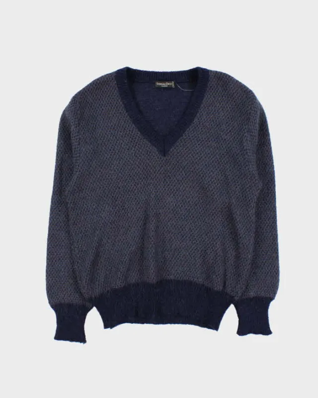 Vintage 1980s Stefano Ricci Mohair Blend V-Neck Sweater - M sold by Rokit