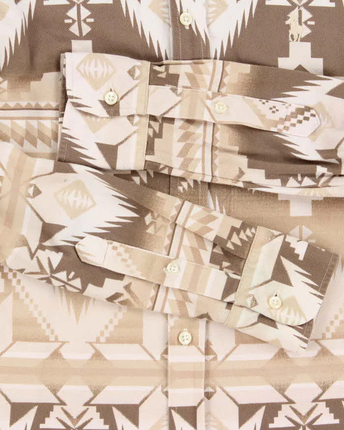 Vintage Polo Ralph Lauren Navajo Oxford Knit Long Sleeve Flannel Shirt - M sold by Rokit product image thumbnail 5