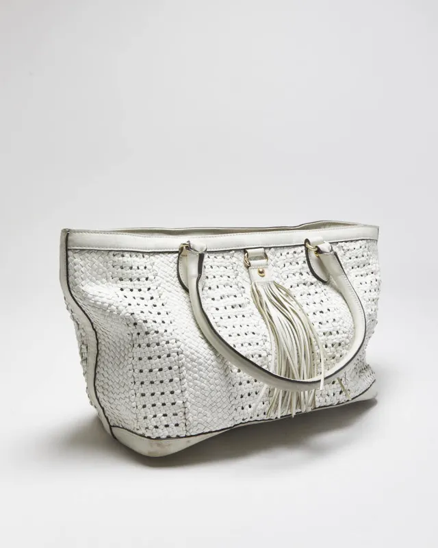 Vintage Y2K 00s MaxMara Woven Large Leather Tote Bag sold by Rokit