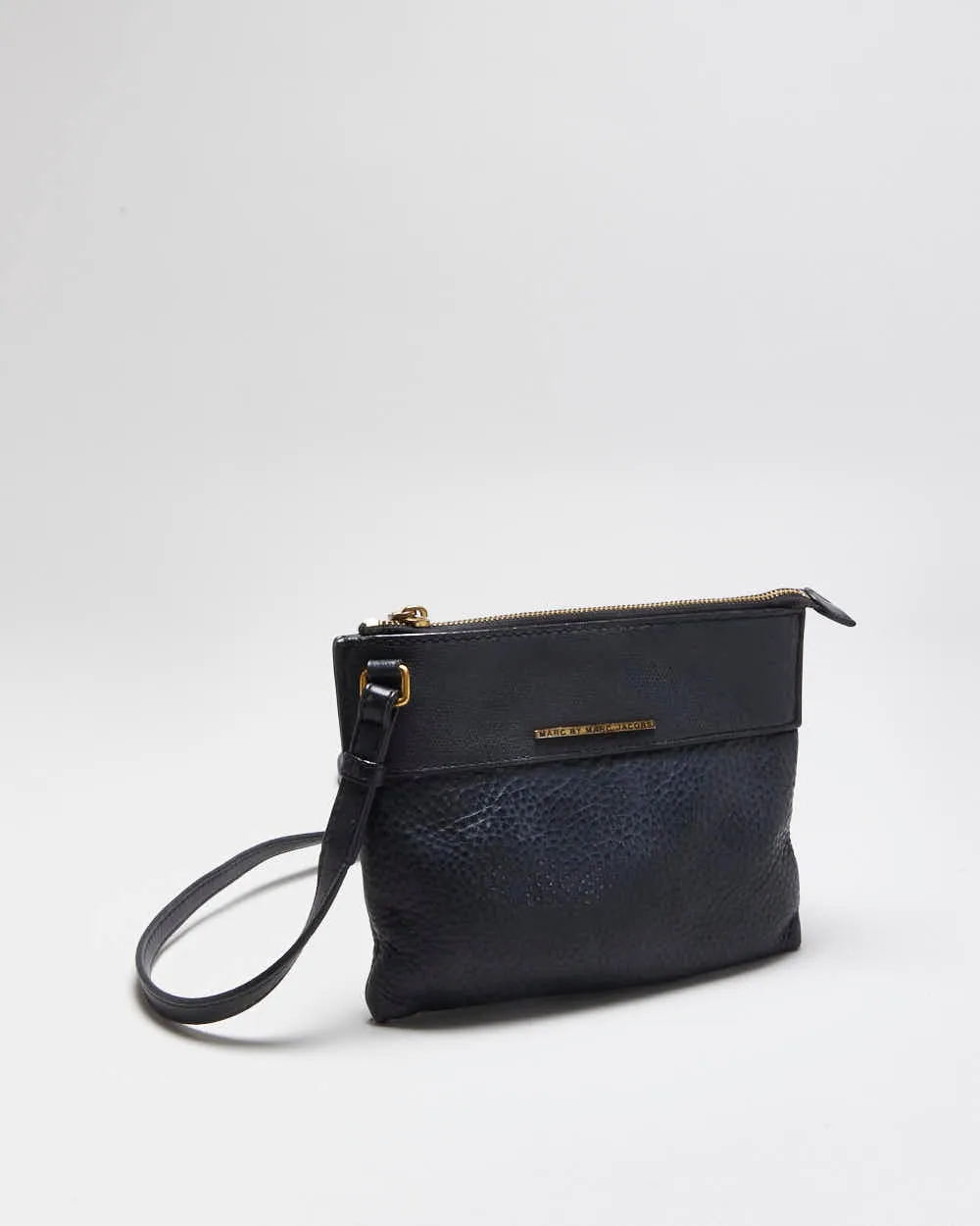 Vintage Y2K 00s Marc By Marc Jacobs Navy Pebble Leather Crossbody Bag sold by Rokit