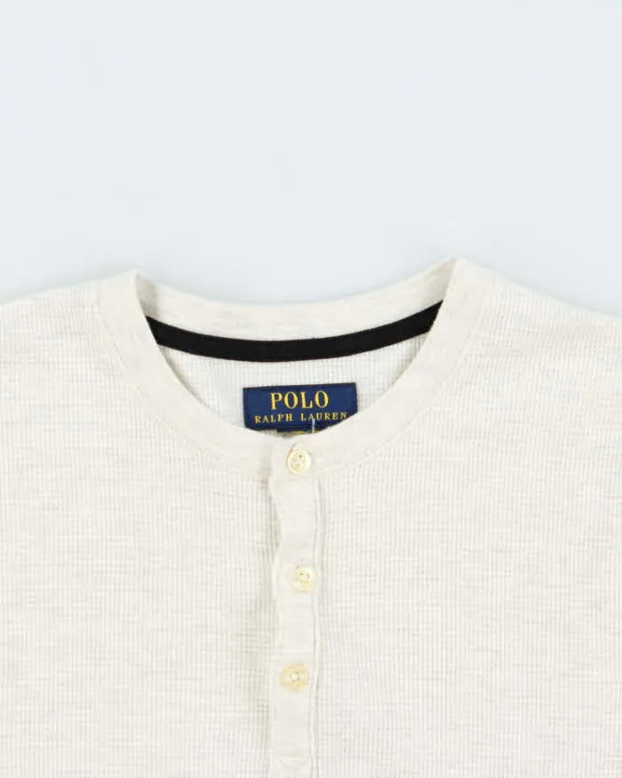 Vintage Polo Ralph Lauren Long Sleeve Waffle Henley T-Shirt - S sold by Rokit product image thumbnail 3