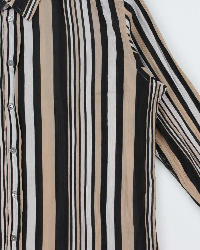 Vintage Y2K 00s Dolce & Gabbana Striped Sheer Cotton Long Sleeve Shirt - L sold by Rokit product image thumbnail 3