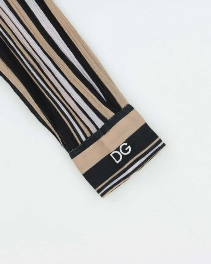 Vintage Y2K 00s Dolce & Gabbana Striped Sheer Cotton Long Sleeve Shirt - L sold by Rokit product image thumbnail 5