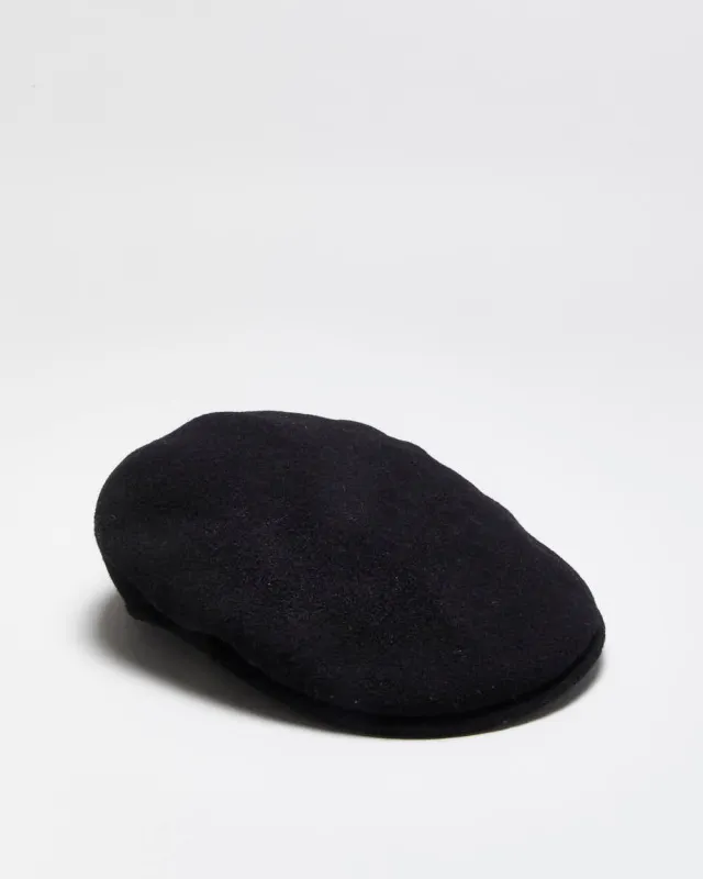 Vintage Y2K 00s Black Kangol Wool Flat Hat - L sold by Rokit