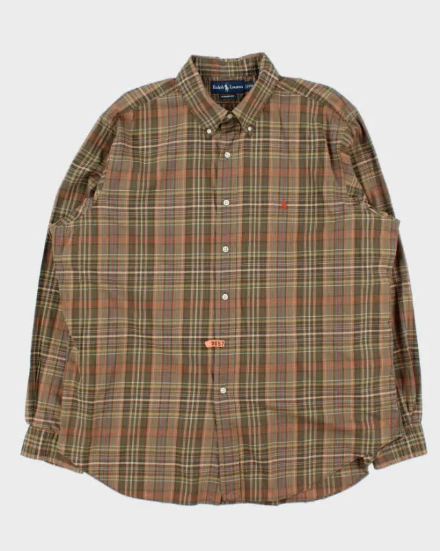 Vintage 1990s Polo Ralph Lauren Plaid Oversized Long Sleeve Shirt - XL sold by Rokit