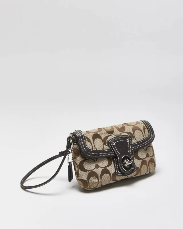 Vintage 2006 Y2K Coach Legacy 65th Anniversary Signature Jacquard Canvas Wristlet Handbag sold by Rokit