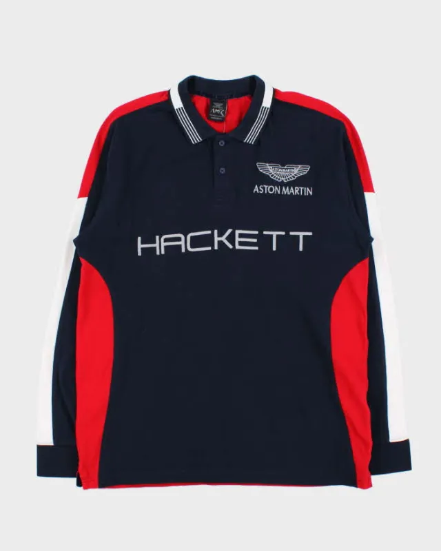 Vintage 00s Aston Martin Racing By Hackett Long Sleeve Polo Shirt - XL sold by Rokit