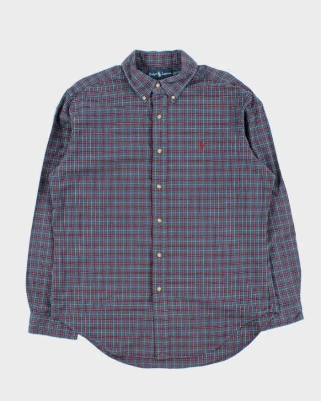 Vintage 00s Polo Ralph Lauren Plaid Classic Fit Long Sleeve Shirt - L sold by Rokit