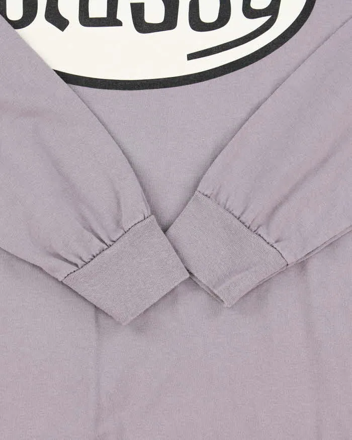 Vintage Stussy Violet Oval Logo Long Sleeve T-Shirt - M sold by Rokit product image thumbnail 5