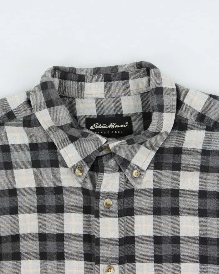 Vintage 00s Eddie Bauer Heavyweight Plaid Flannel Long Sleeve Shirt - XL sold by Rokit product image thumbnail 3