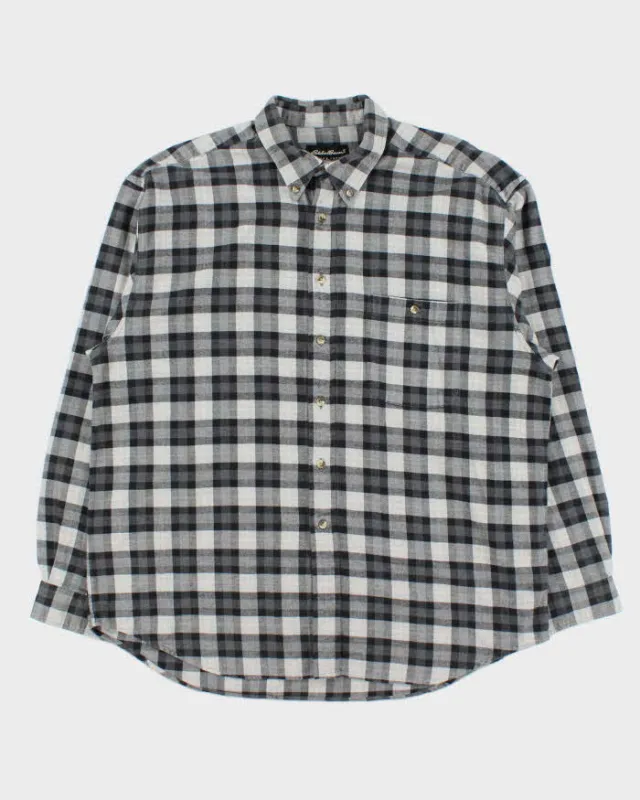 Vintage 00s Eddie Bauer Heavyweight Plaid Flannel Long Sleeve Shirt - XL sold by Rokit