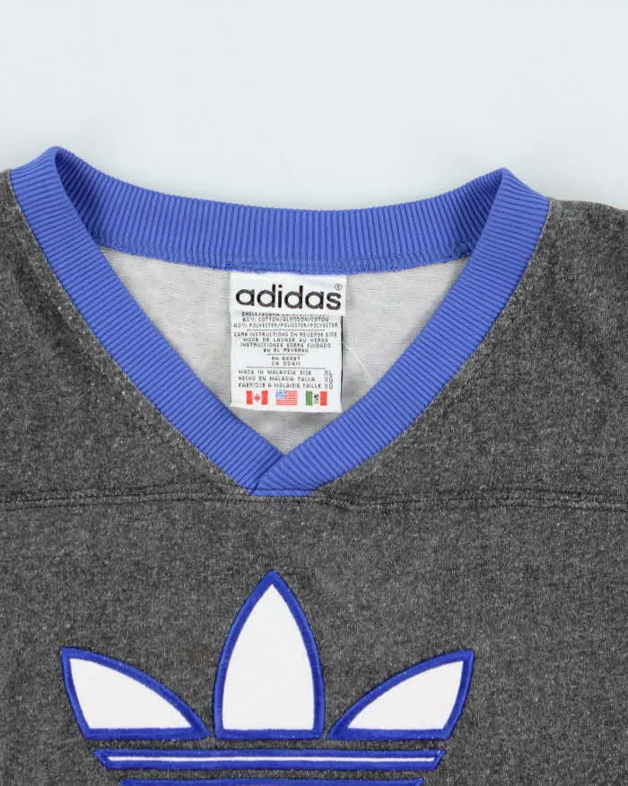 Vintage 1990s Adidas Originals Embroidered Trefoil 3/4 Sleeve T-Shirt - XL sold by Rokit product image thumbnail 3