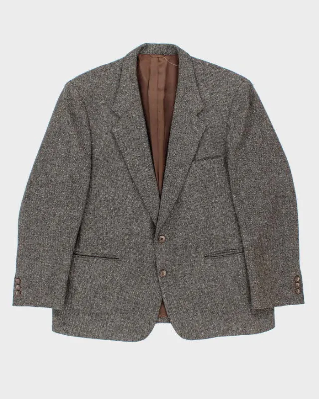 Vintage 1980s Yves Saint Laurent Speckled Tweed Wool Single Breasted Blazer - L sold by Rokit