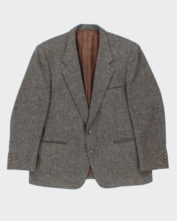 Vintage 1980s Yves Saint Laurent Speckled Tweed Wool Single Breasted Blazer - L sold by Rokit