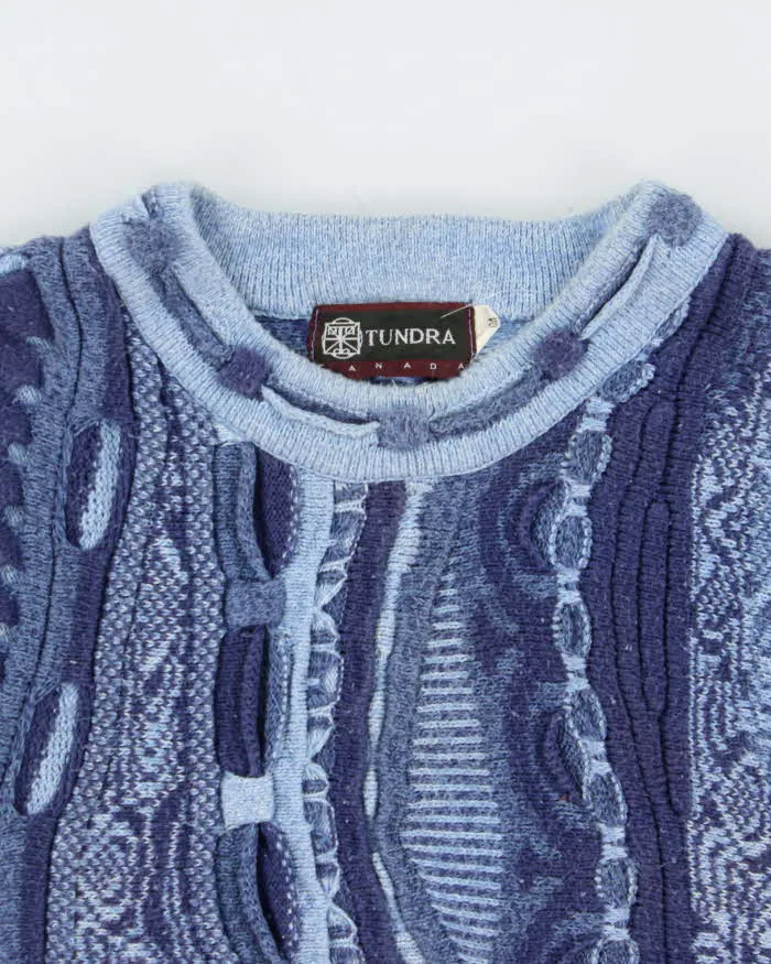 Vintage 1990s Tundra Cotton 3D Knit Textured Oversized Crewneck Sweater - M sold by Rokit product image thumbnail 4