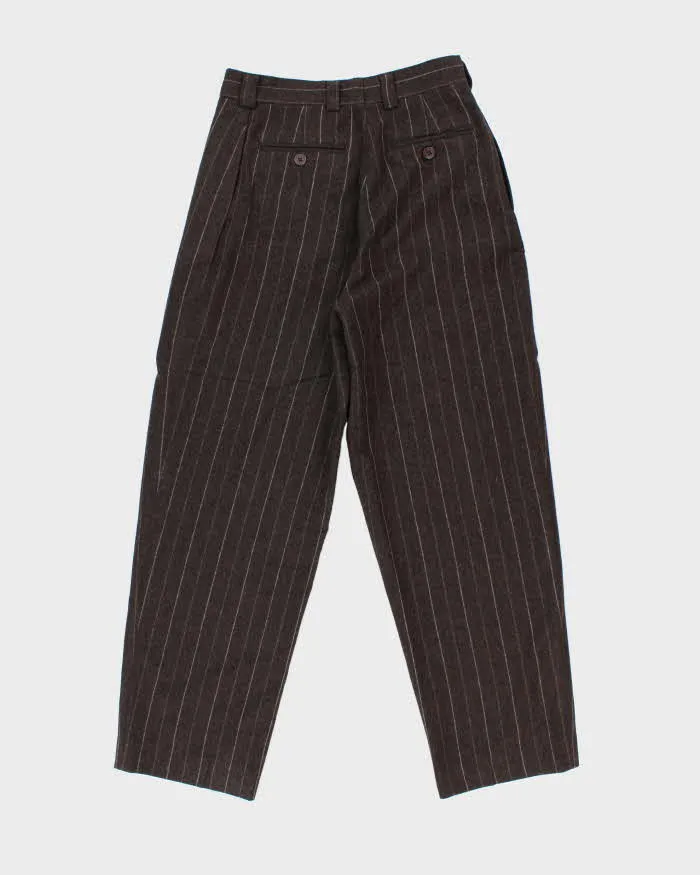 Vintage 00s Tommy Hilfiger Wool Blend Pinstriped Wide Leg Trousers - W30 L30 sold by Rokit product image thumbnail 2