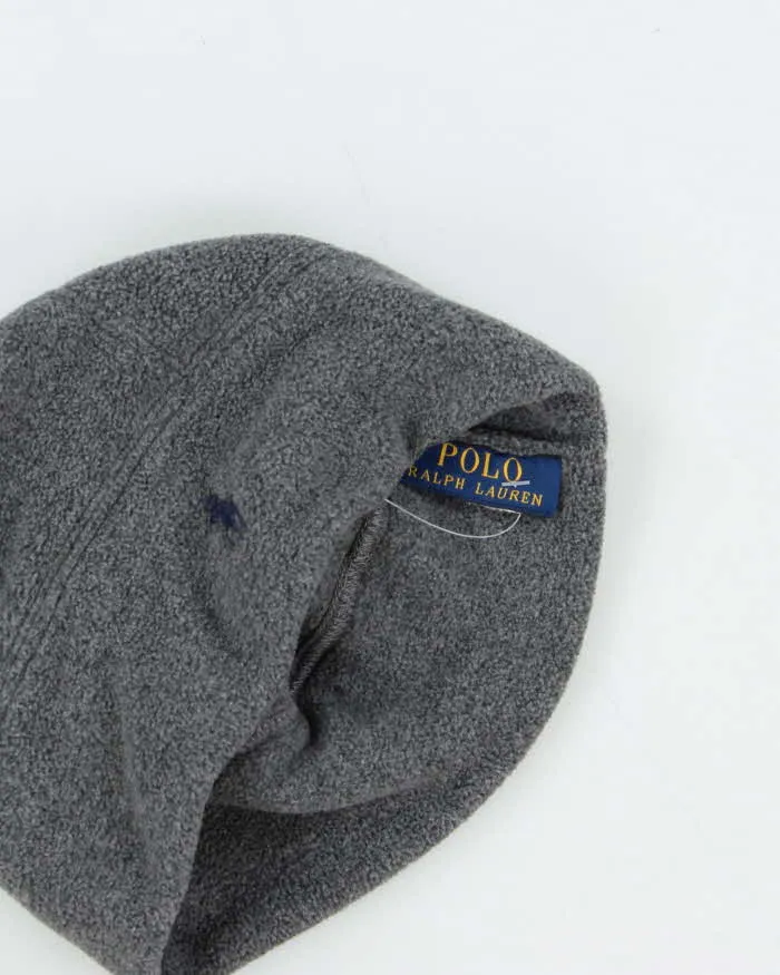 Vintage Polo Ralph Lauren Grey Fleece Skull Cap Beanie - O/S sold by Rokit product image thumbnail 5