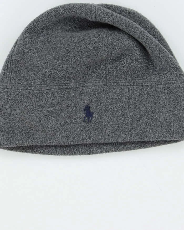Vintage Polo Ralph Lauren Grey Fleece Skull Cap Beanie - O/S sold by Rokit product image thumbnail 3