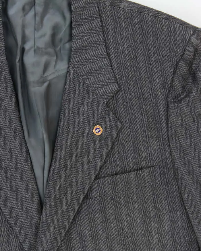 Vintage 1980s Yves Saint Laurent Wool Pinstriped Single Breasted Oversized Blazer - L sold by Rokit product image thumbnail 5
