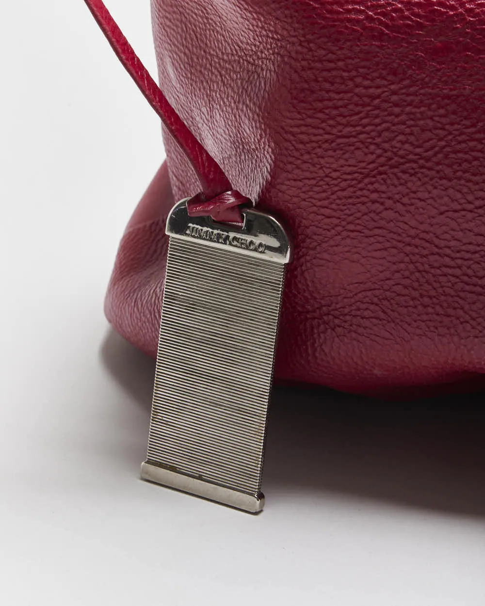 Vintage Y2K 00s Jimmy Choo Hot Pink Large Leather Hobo Shoulder Bag sold by Rokit product image thumbnail 5