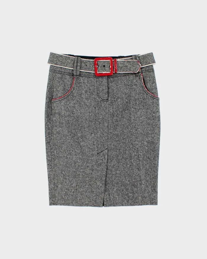 Vintage Y2k 00s Bebe Wool & Silk Blend Skirt - S sold by Rokit