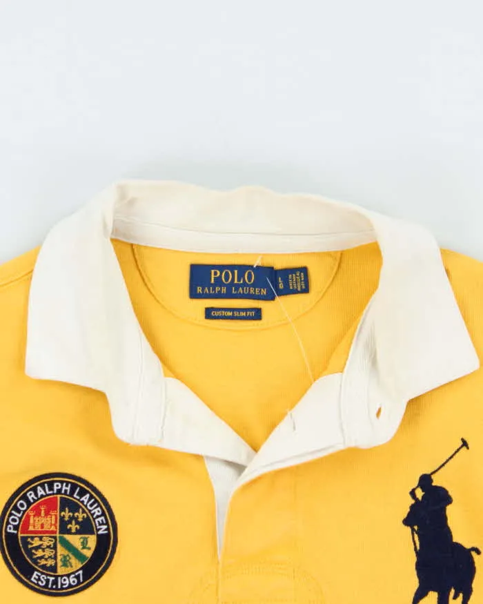 Vintage Polo Ralph Lauren Large Pony Spell Out Long Sleeve Rugby Shirt - L sold by Rokit product image thumbnail 3