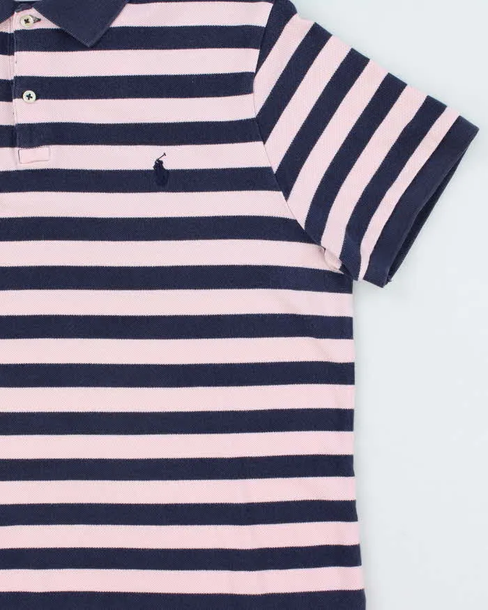 Vintage Polo Ralph Lauren Striped Custom Slim Fit Polo Shirt - L sold by Rokit product image thumbnail 3