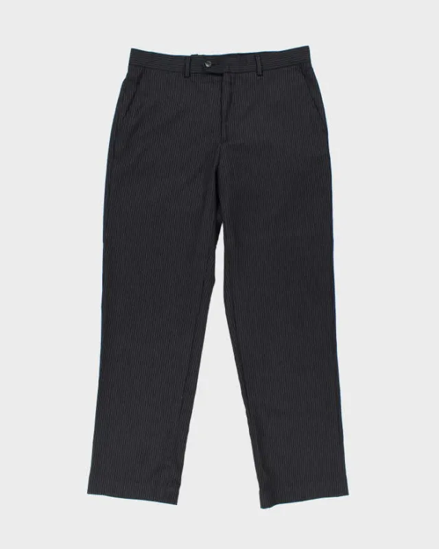 Vintage 00s Max Azria BCBG Attitude Pure Wool Pinstriped Straight Leg Trousers - W34 L32 sold by Rokit