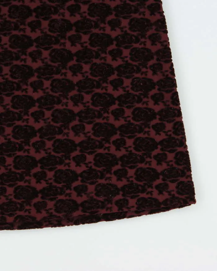 Vintage 90s Jacob Velvet Rose Dress - M sold by Rokit product image thumbnail 3